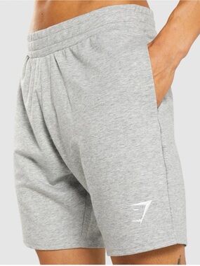 Gymshark Shorts with Subtle Logo - Light Heather Gray